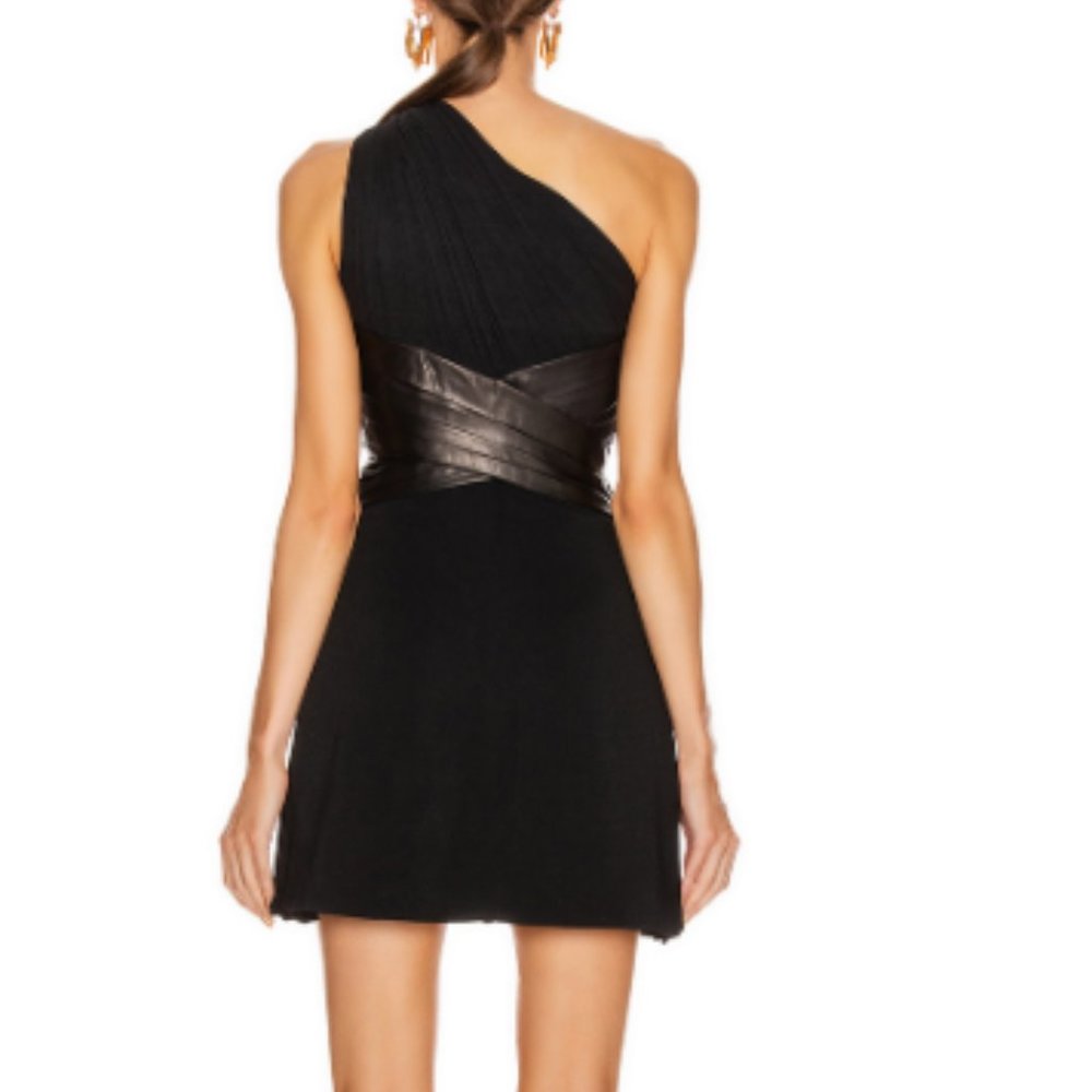 Versace Black One-Shoulder Mini Dress - Picture 2 of 6